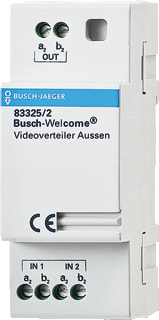 ABB Busch-Jaeger - Busch-Welcome Video Videoverdeler voor bewakingssysteem Videovd 83325/2 Din Wc