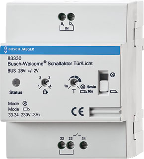 ABB Busch-Jaeger - Busch-Welcome Audio Aanvull. app. deur-/video-intercom Schakactor 83330 Din Wc