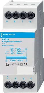 ABB Busch-Jaeger - Busch-Welcome Audio Beltransformator Trafo 12V 83315 Din Wc