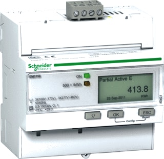 Schneider Electric - Acti 9 IEM3000 Elektriciteitsmeter Kwhmtr Iem3150 Modbus 63A