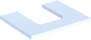 Geberit - Wastafelblad one wastblad tr m 60 wm