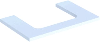 Geberit - Wastafelblad one wastblad m 75 wm