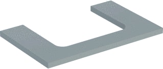 Geberit - Wastafelblad one wastblad m 75 grm