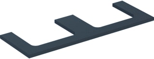 Geberit - Wastafelblad One Wastblad L+R 135 Lava