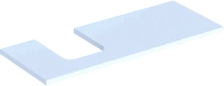 Geberit - Wastafelblad one blad opz l 120cm wit