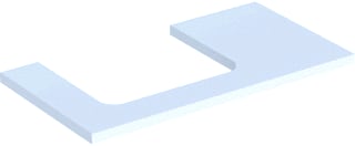 Geberit - Wastafelblad one blad opz l 90cm wit