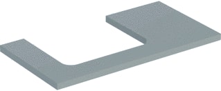 Geberit - Wastafelblad one blad opz l 90cm greige