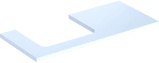Geberit - Wastafelblad one blad opz l 105cm wit