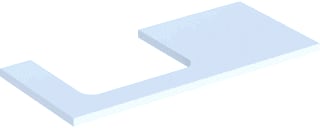 Geberit - Wastafelblad one blad opz l 105cm wit