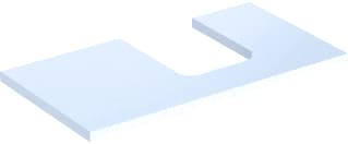 Geberit - Wastafelblad one blad opz r 90cm wit