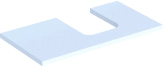 Geberit - Wastafelblad one blad opz r 90cm wit