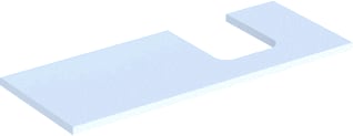 Geberit - Wastafelblad one blad opz r 120cm wit