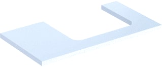Geberit - Wastafelblad one blad opz r 90cm wit hg