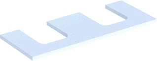 Geberit - Wastafelblad one blad l+r 120cm wit