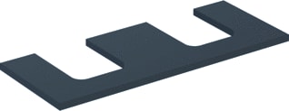 Geberit - Wastafelblad one blad l+r 120cm lava