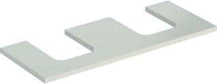 Geberit - Wastafelblad one blad l+r 120cm gr hg