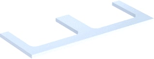 Geberit - Wastafelblad one blad l+r 120cm wit