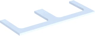Geberit - Wastafelblad one blad l+r 120cm wit