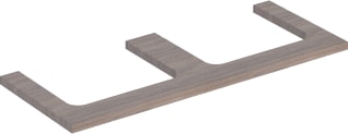 Geberit - Wastafelblad one blad l+r 120cm eiken