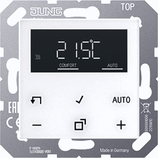Jung - AS/A RANGE Ruimteklokthermostaat Rtherm Compl A(S) Alpwit