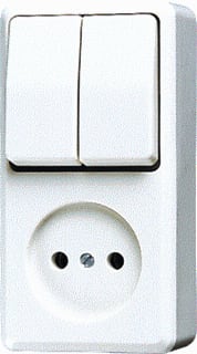 Jung - AP600 Combinatie schakelaar/wcd Combi Zonder R/A Ww