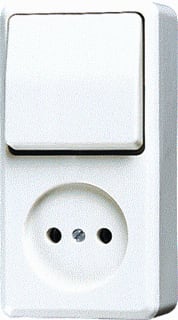 Jung - AP600 Combinatie schakelaar/wcd Combi Wis Zo R/A Ww