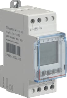 Legrand - AlphaRex Digitale schakelklok vr paneelbouw Schakklok D21 Week/Dag