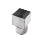 Rheinzink - Classic Vierkante fitting met 2 aansluit. Verloopstuk 100 4Knt/Rndds