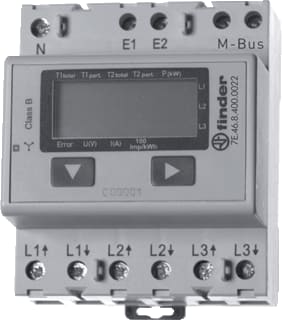 Finder - 7E Elektriciteitsmeter Kwhm 3F X6A 7E.56 Midmbus