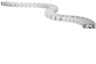 OCS - Cube Flexibel kabelgeleidingssysteem Set I 3M Wit