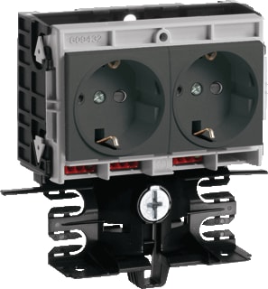 Hager - Tehalit SL Opbouwdoos plintgoot Teha Fr Outl Incl. 2 Wcd 55 Zw
