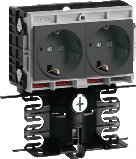 Hager - Tehalit SL Opbouwdoos plintgoot Teha Fr Outl Incl. 2 Wcd 80 Zw