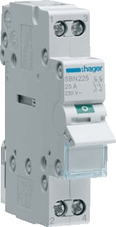 Hager - SBN Inbouwschakelaar modulair Lastscheid. 2P 25A Sbn225