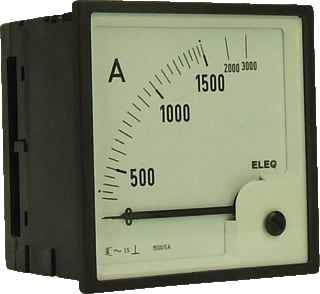 ELEQ - EIV96-E Amperemeter paneelbouw Ampmtr 25A 2Vo