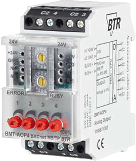 Metz Connect - BACnet I/O-module bussysteem bmt-aop4 bacnet ms/tp