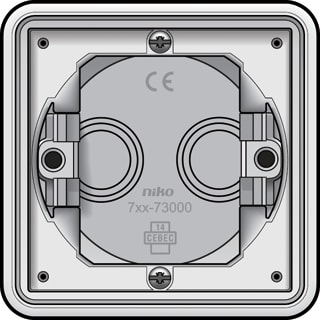 Niko - New Hydro Inbouwdoos wand/plafond Wd Inbouwkader Wit