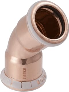 Geberit - Mapress Koper Fitting met 2 aansluitingen Mapr Bocht 45 Gr D66,7