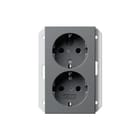 Gira - Systeem 55 Wandcontactdoos (WCD schakelmat.) Wcd Ra 2V Sys55 1Ds Antr