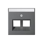 Gira - Systeem 55 Bed.element / centr.pl. schakelmat. Cpl 2Xmj 30Gr Ant