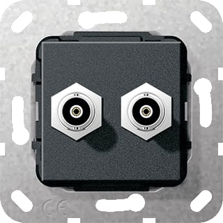 Gira - Multi data-com. schakelmat. Aansl 2Xbnc Krmp Zmt Comm