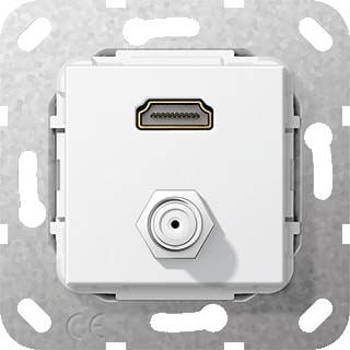 Gira - Multi data-com. schakelmat. Aansl Hdmi/Sat-F Zwg Comm