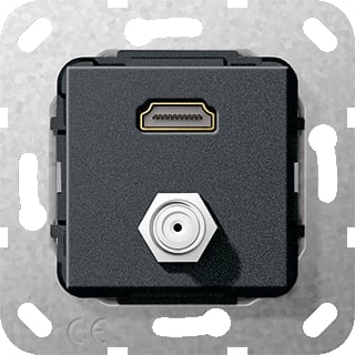 Gira - Multi data-com. schakelmat. Aansl Hdmi/Sat-F Zmt Comm