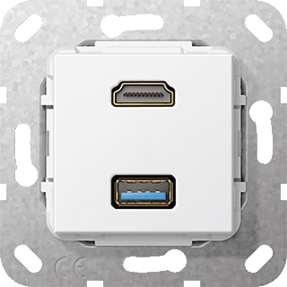 Gira - Multi data-com. schakelmat. Aansl Hdmi/Usb B Zwg Comm