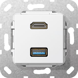 Gira - Multi data-com. schakelmat. Aansl Hdmi/Usb K Zwg Comm