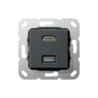 Gira - Multi data-com. schakelmat. Aansl Hdmi/Usb K Zmt Comm