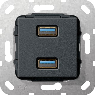 Gira - Multi data-com. schakelmat. Aansl 2Xusb3 Kab Zmt Comm