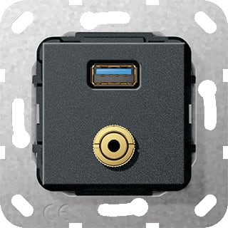 Gira - Multi data-com. schakelmateriaal AANSL USB3/MJ B ZMT COMM