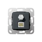 Gira - Multi data-com. schakelmat. Aansl C6A/Satf B Zmt Comm