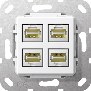 Gira - Multi data-com. schakelmat. Aansl 4X Cat6A B Zwg Comm
