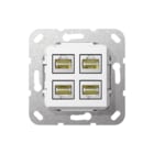 Gira - Multi data-com. schakelmat. Aansl 4X Cat6A B Zwg Comm